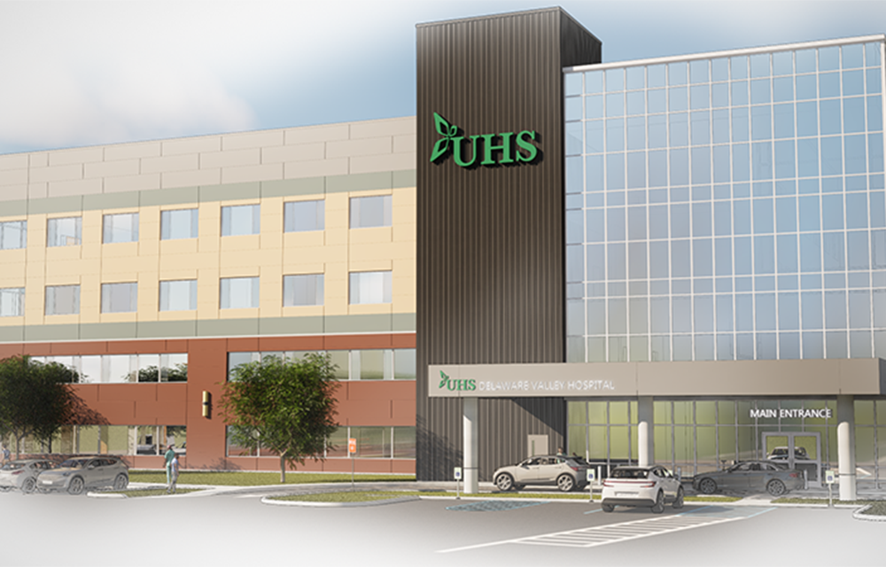LeChase Construction to build four-story addition to UHS Delaware Valley Hospital